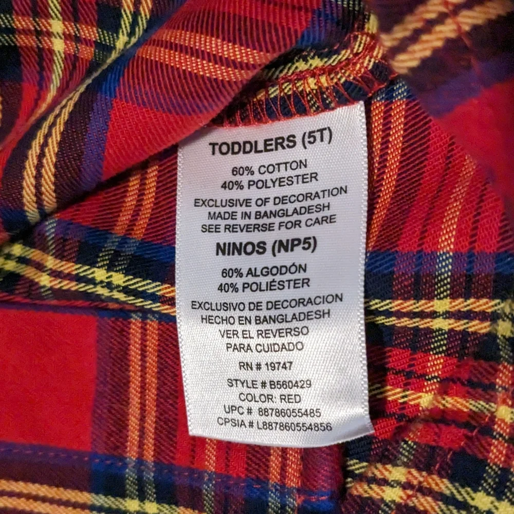 Wrangler Red Plaid Long Sleeve Shirt